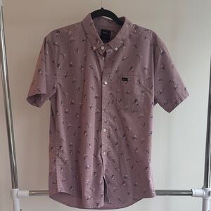 RVCA Men's Floral Button Down Shirt